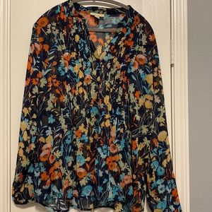 Sheer Floral Appleseed’s Button Down Blouse